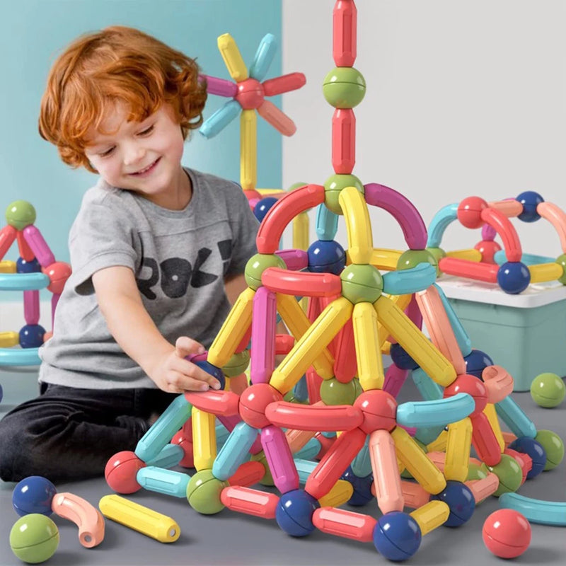 BRASTOY Blocos De Construção 3d Magnéticos Brinquedo ímã Varas Bolas Jogo Montagem Para Crianças