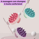 Escova de Shampoo de Silicone Premium — Massagem, Limpeza e Cabelos Mais Fortes