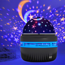 Luminaria Mini Com Projeções Espaciais Ou Reflexos Abajur Infantil Céu Estrelado Lua Usb Iluminação Colorida 360º
