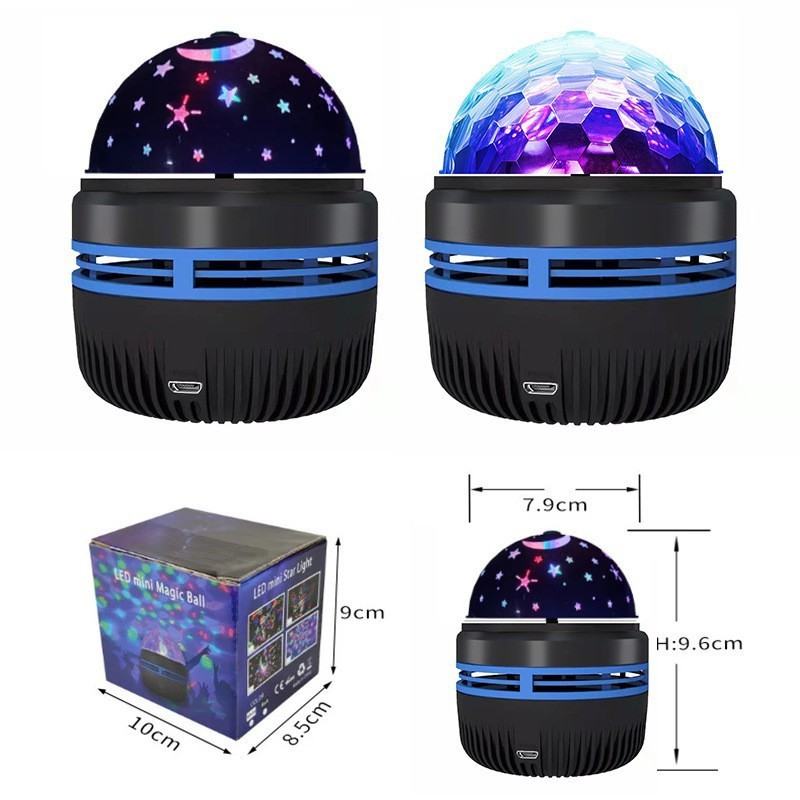 Luminaria Mini Com Projeções Espaciais Ou Reflexos Abajur Infantil Céu Estrelado Lua Usb Iluminação Colorida 360º