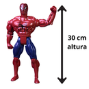 Boneco Personagem Super Herói Brinquedo Articulável Menino 30cm Caixa Dia Das Crianças Brincar Presente Aniversário