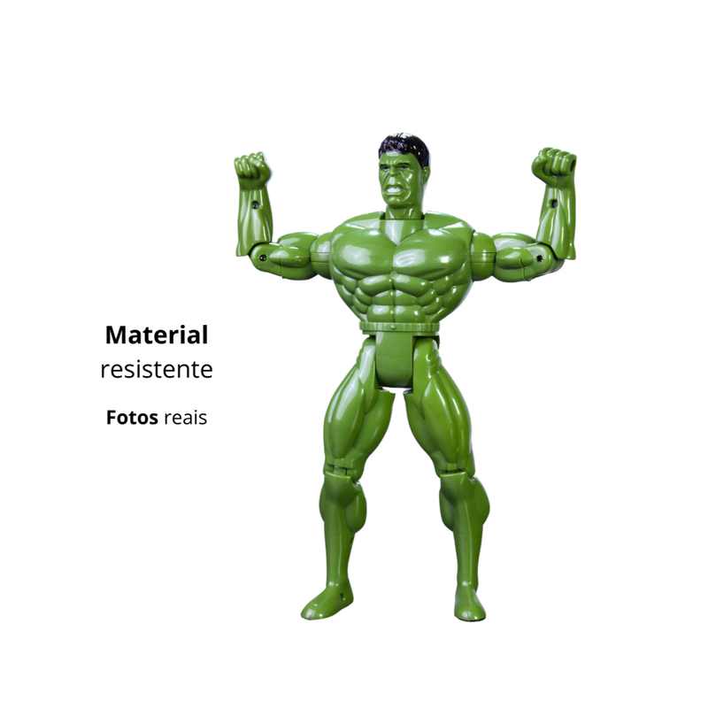 Boneco Personagem Super Herói Brinquedo Articulável Menino 30cm Caixa Dia Das Crianças Brincar Presente Aniversário