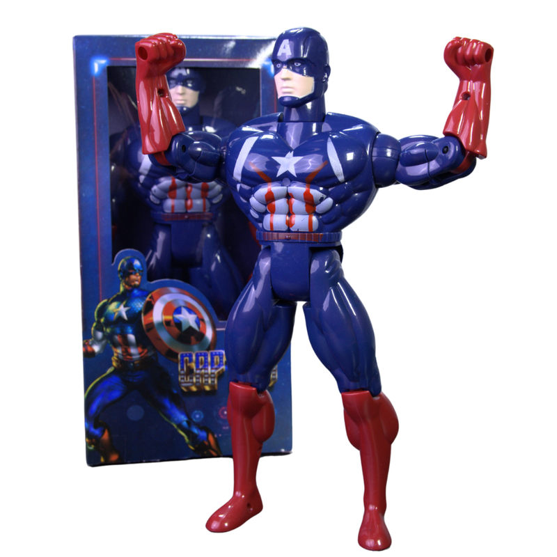Boneco Personagem Super Herói Brinquedo Articulável Menino 30cm Caixa Dia Das Crianças Brincar Presente Aniversário