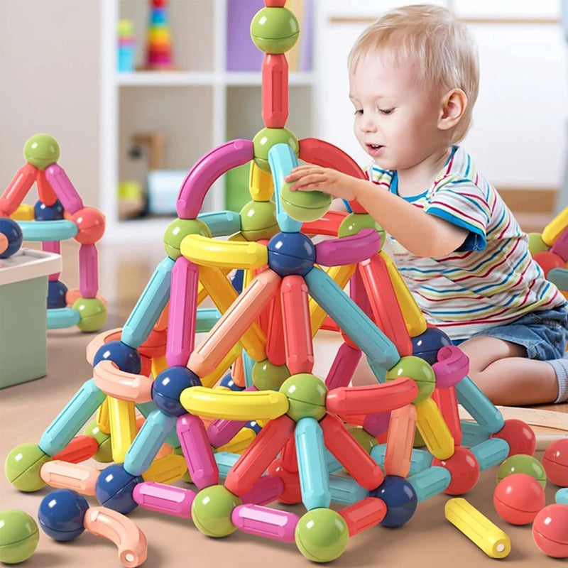 BRASTOY Blocos De Construção 3d Magnéticos Brinquedo ímã Varas Bolas Jogo Montagem Para Crianças