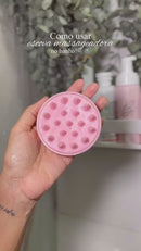 Escova de Shampoo de Silicone Premium — Massagem, Limpeza e Cabelos Mais Fortes