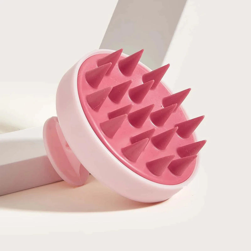 Escova de Shampoo de Silicone Premium — Massagem, Limpeza e Cabelos Mais Fortes