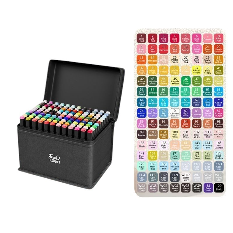 100/120/168 peças conjunto de canetas hidrográficas duplas especializadas para pintura